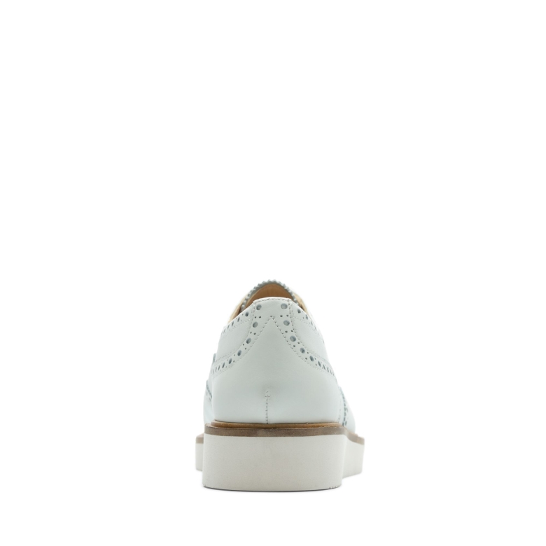 Weiß Leder Baille Brogue Clarks