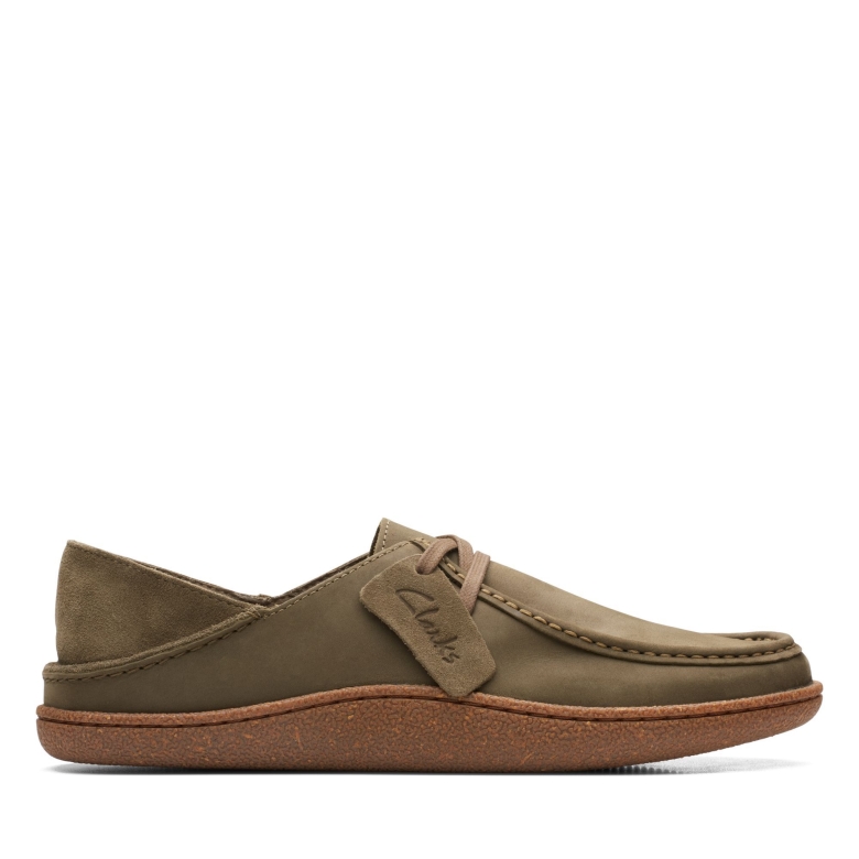 Piltonwallabee Dark Olive Nub Clarks