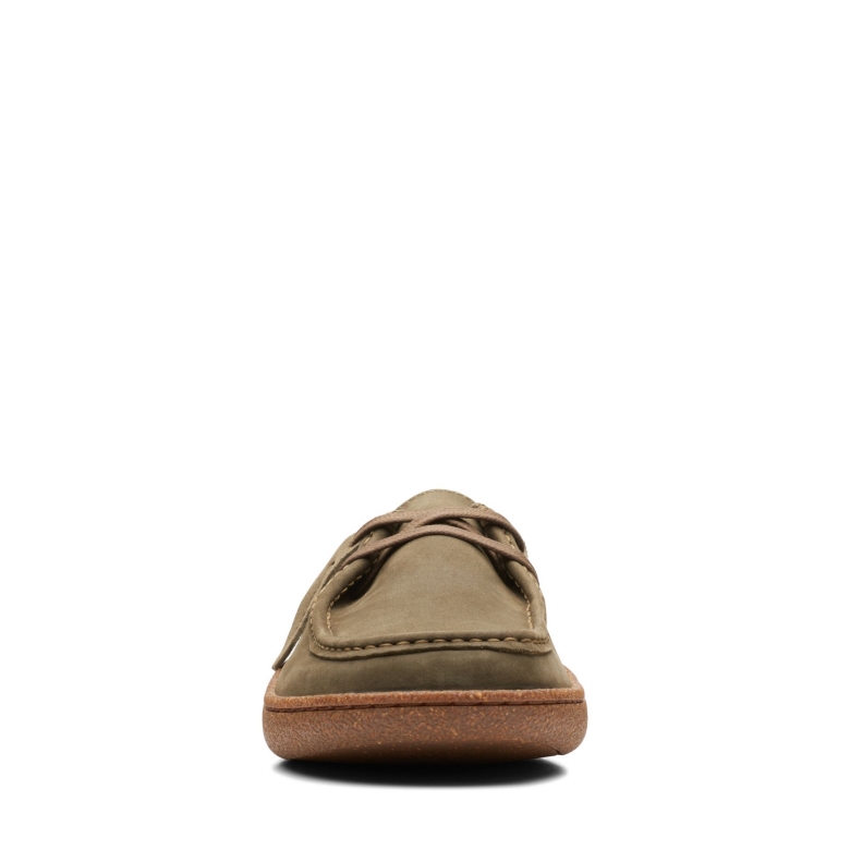 Piltonwallabee Dark Olive Nub Clarks