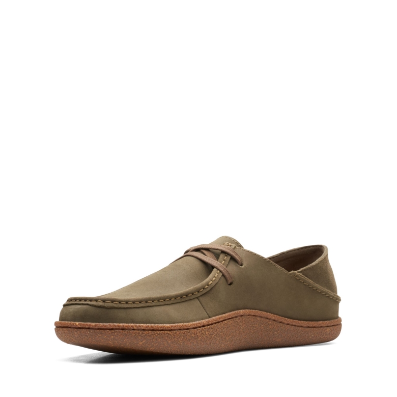 Piltonwallabee Dark Olive Nub Clarks