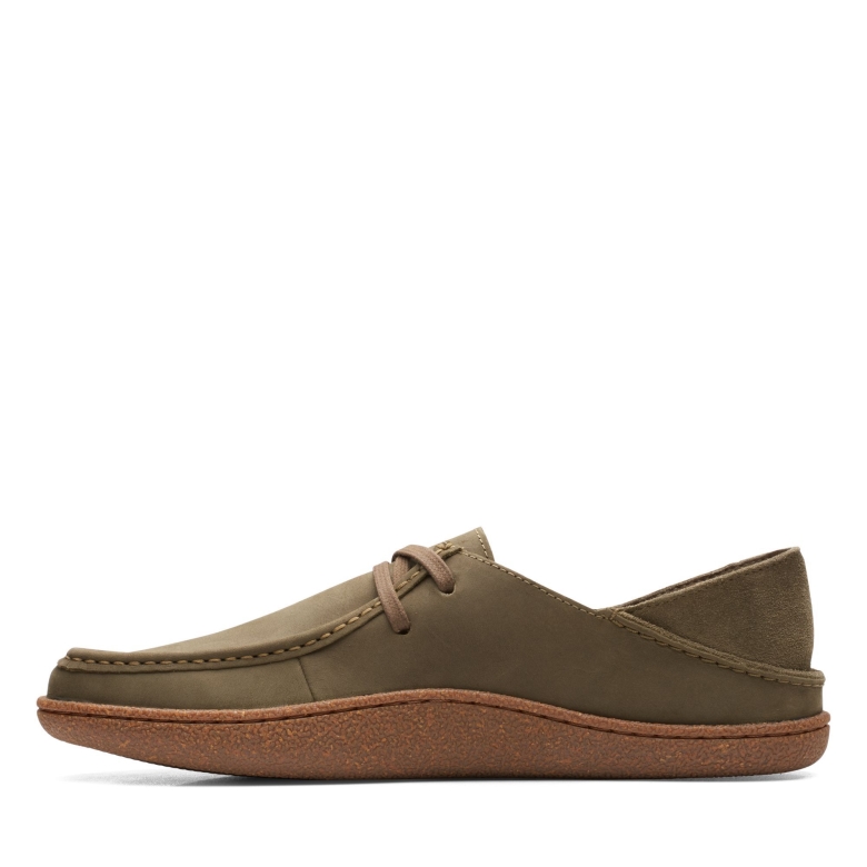 Piltonwallabee Dark Olive Nub Clarks