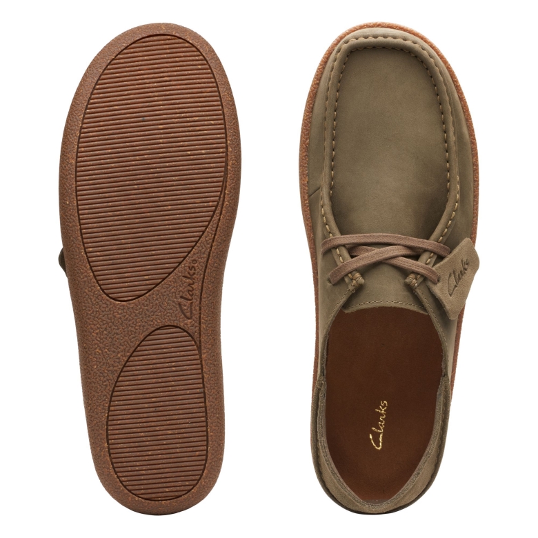 Piltonwallabee Dark Olive Nub Clarks