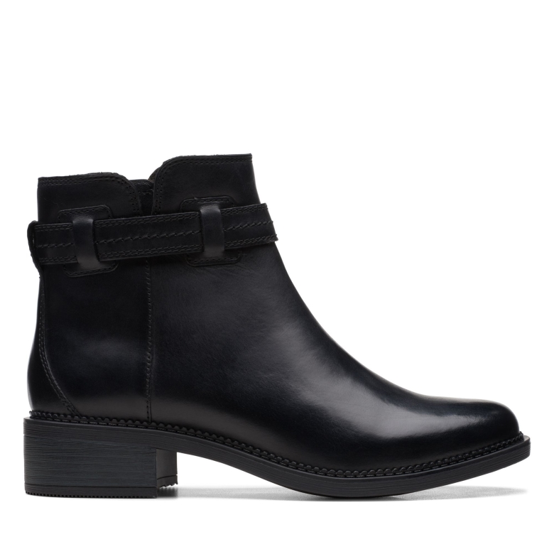Clarks Maye Ease Schwarzes Leder