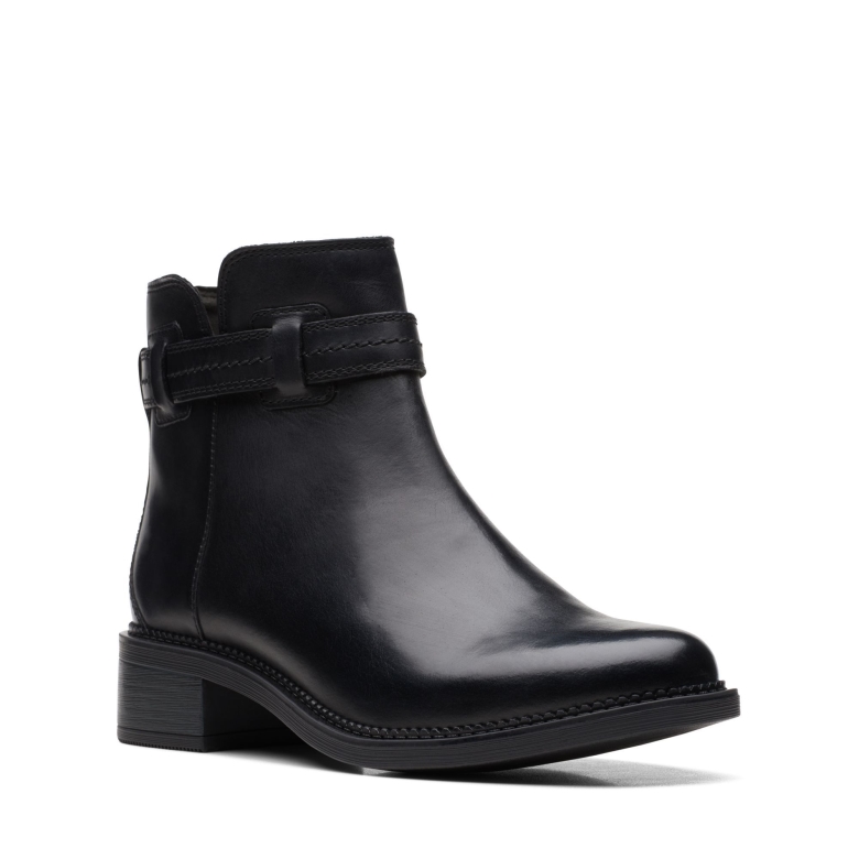 Clarks Maye Ease Schwarzes Leder