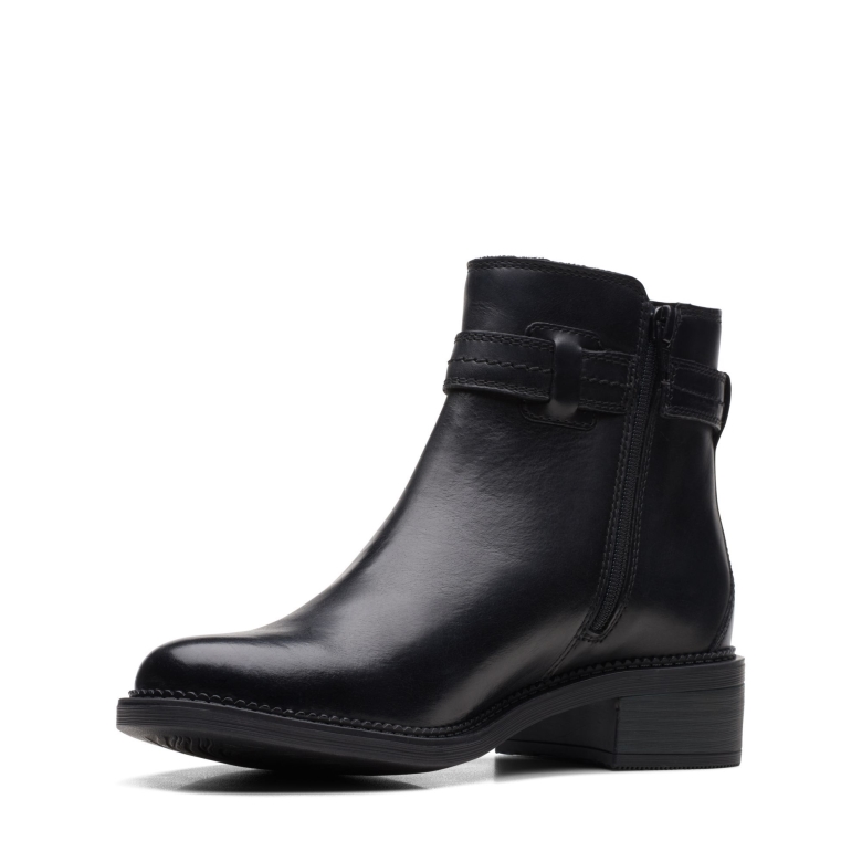 Clarks Maye Ease Schwarzes Leder