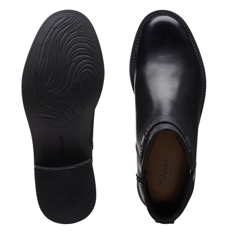 Clarks Maye Ease Schwarzes Leder
