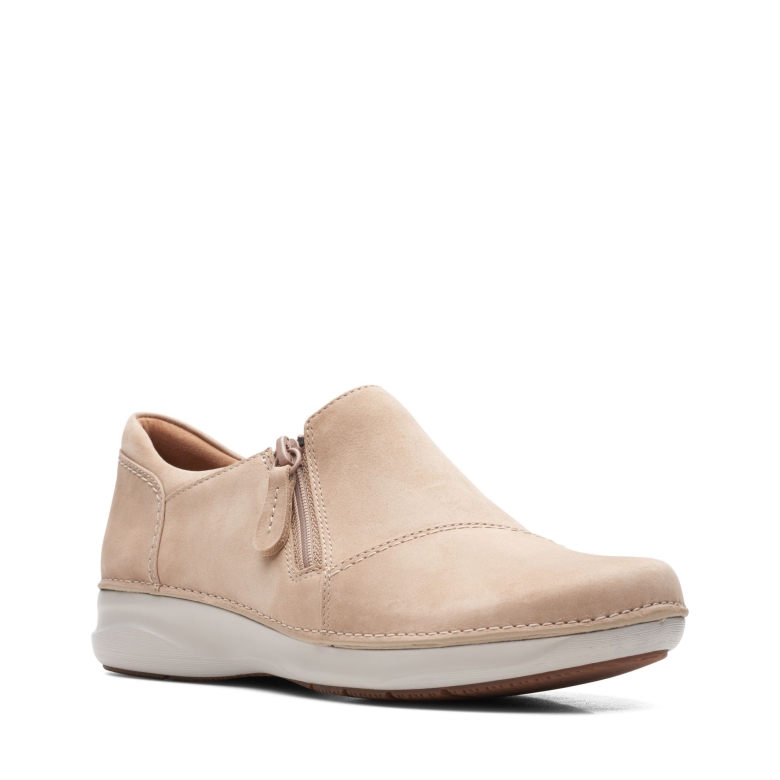 Sand Nubuk Clarks Appley Reißverschluss