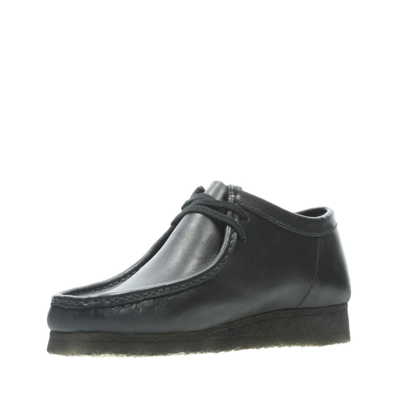 Clarks Wallabee Aus Schwarzem Leder