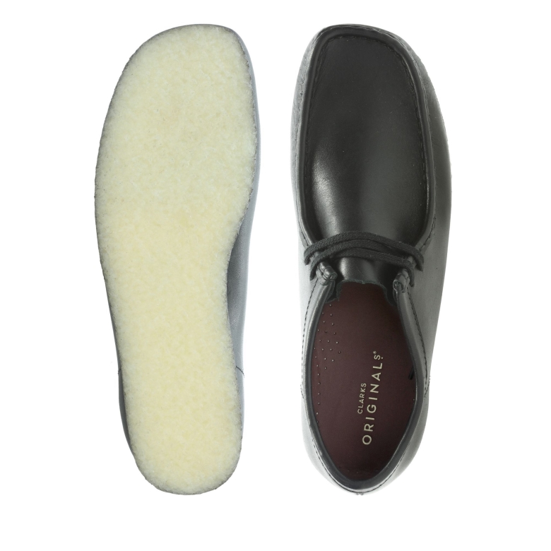 Clarks Wallabee Aus Schwarzem Leder