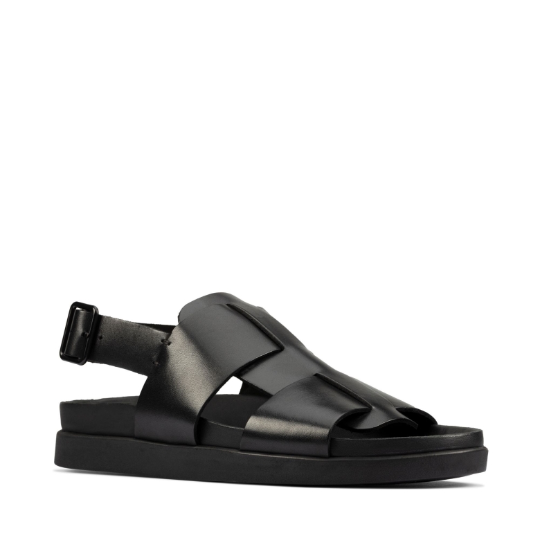 Schwarzes Clarks-sunderband Aus Leder