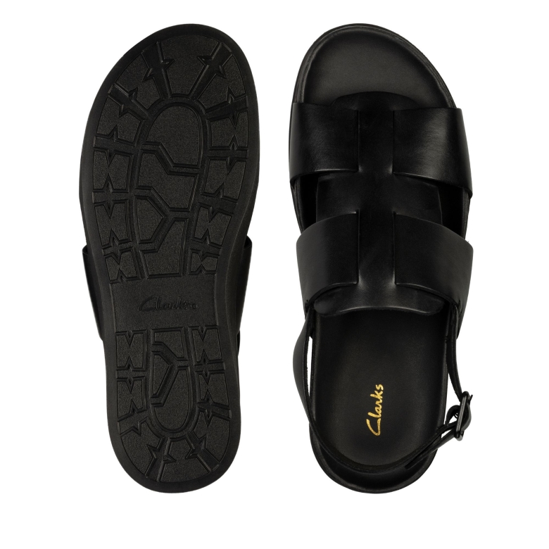 Schwarzes Clarks-sunderband Aus Leder
