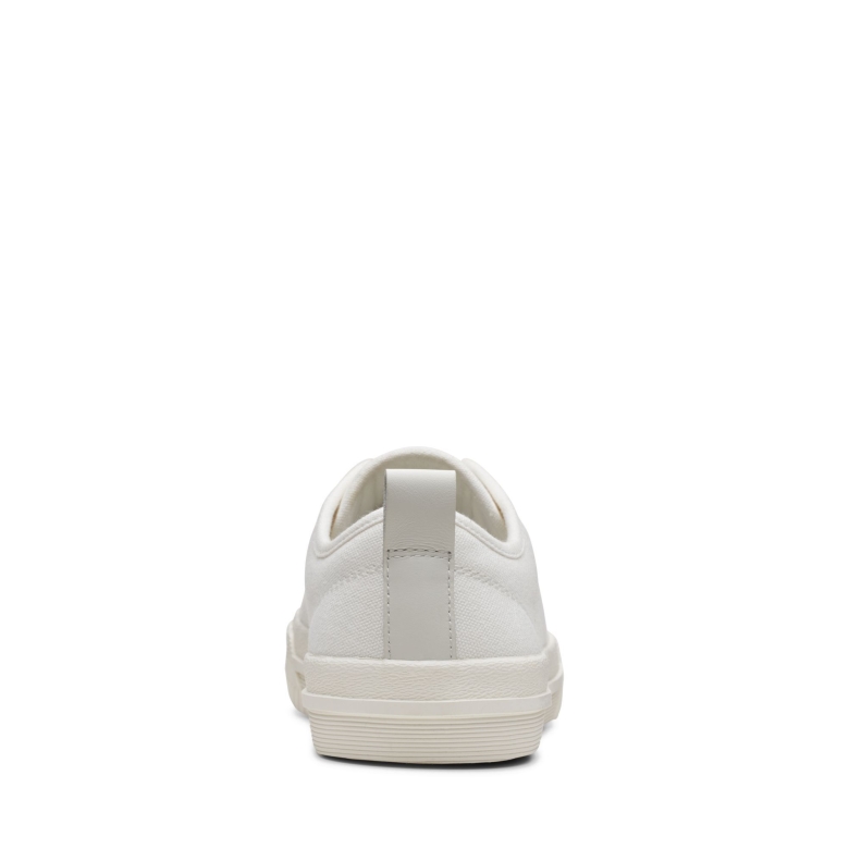 Weiße Clarks Roxby Spitze Aus Canvas