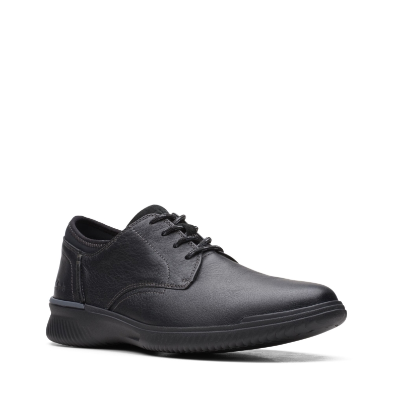 Donaway Plain Black Leather Clarks