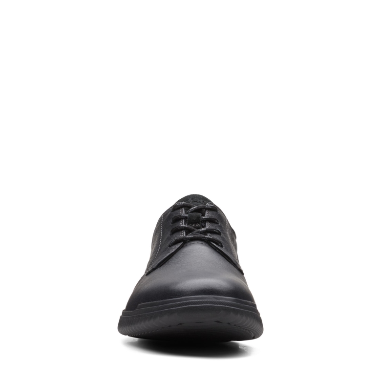 Donaway Plain Black Leather Clarks