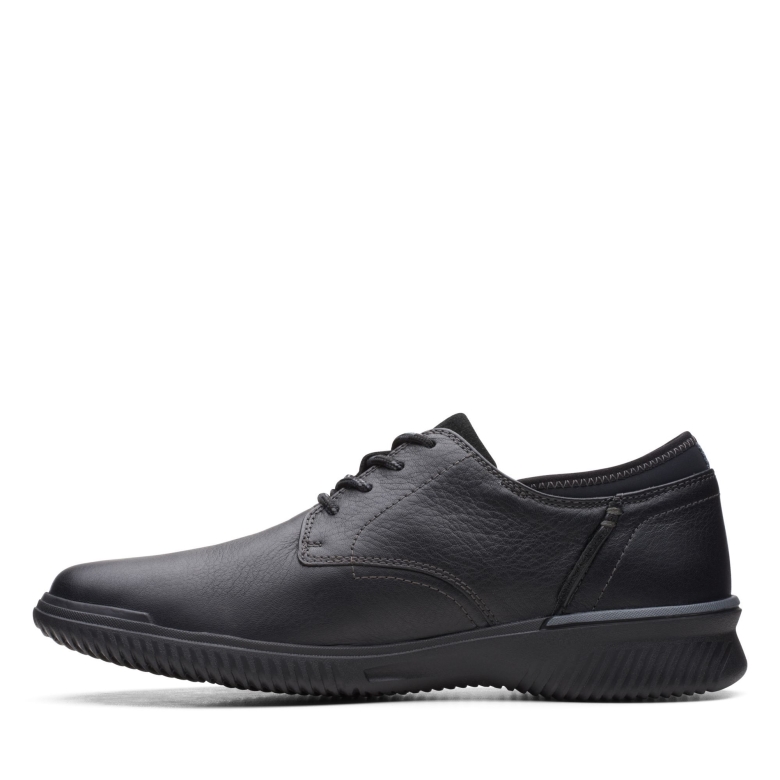 Donaway Plain Black Leather Clarks