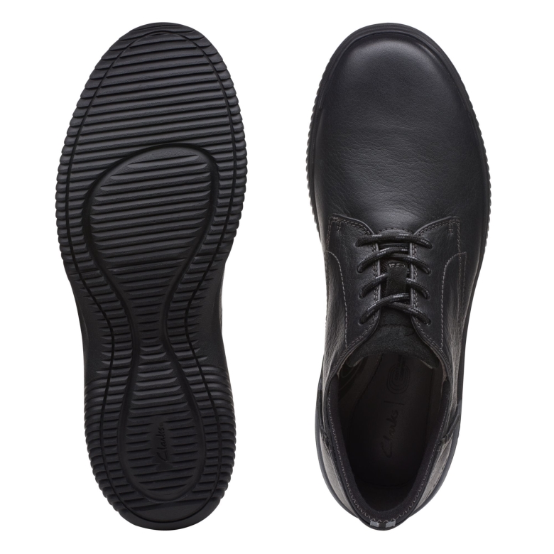 Donaway Plain Black Leather Clarks