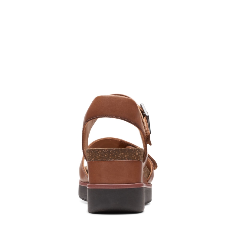 Clarks Lizby Strap Dunkelbraun Lea