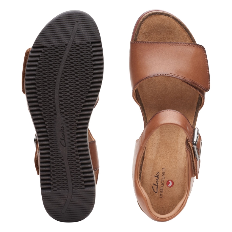 Clarks Lizby Strap Dunkelbraun Lea