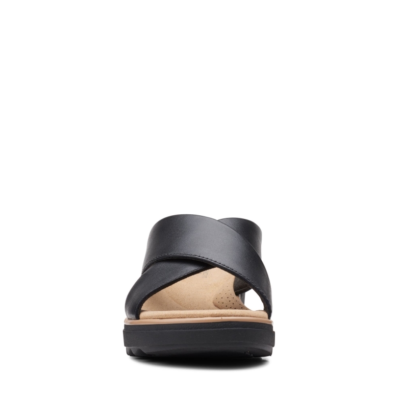 Schwarzes Leder Clarks Jillian Gem