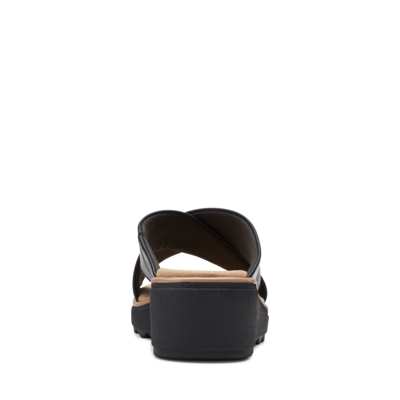 Schwarzes Leder Clarks Jillian Gem
