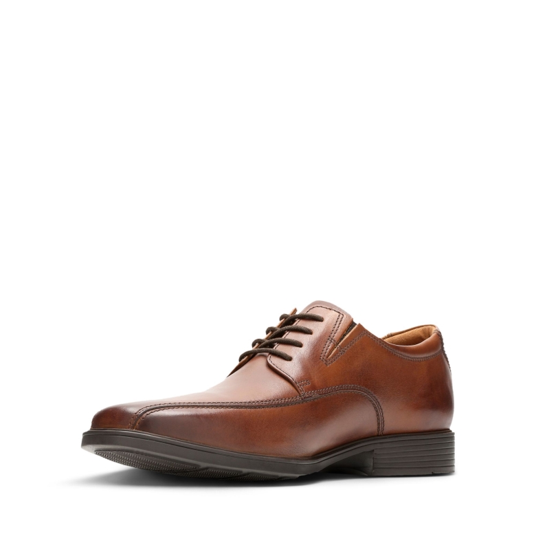 Clarks Dunkelbrauner Tilden Walk Aus Leder