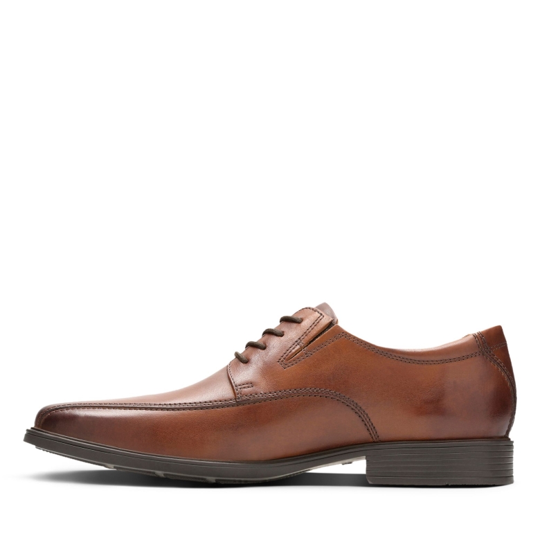Clarks Dunkelbrauner Tilden Walk Aus Leder