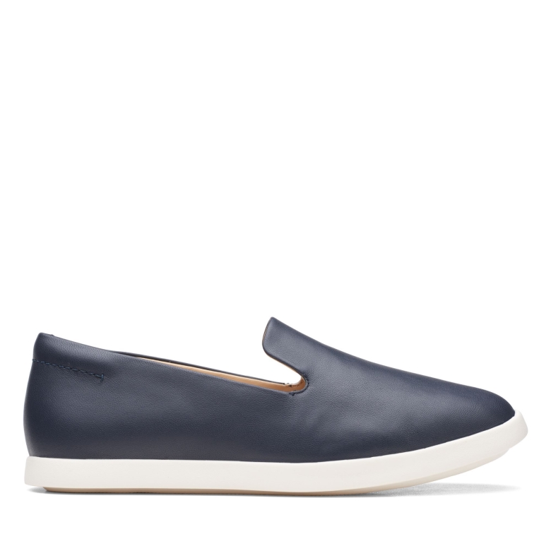 Clarks Marineblaues Leder Ace Lite Lo