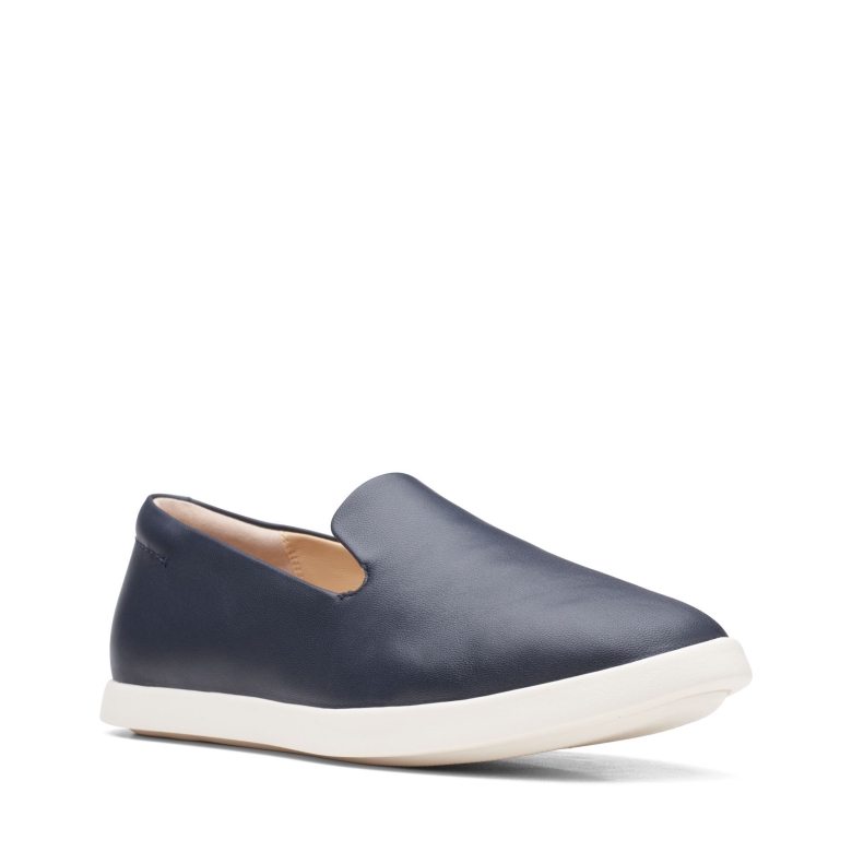 Clarks Marineblaues Leder Ace Lite Lo