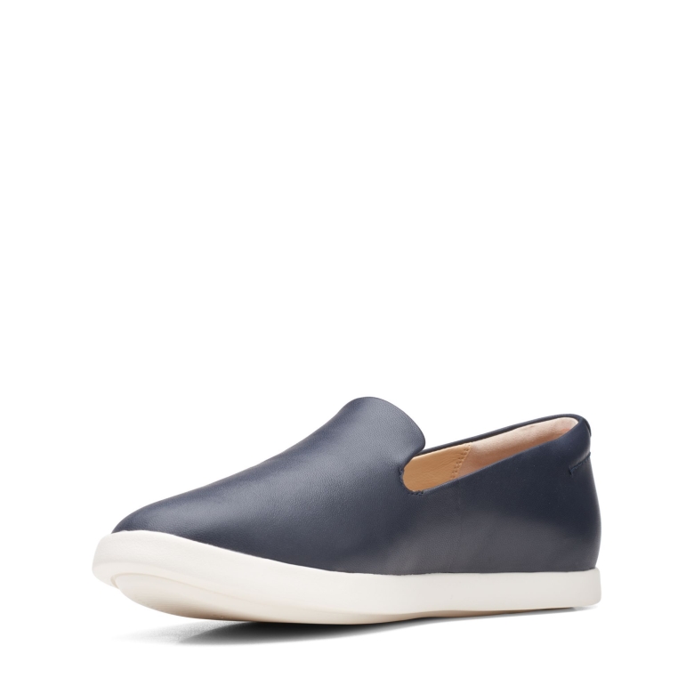 Clarks Marineblaues Leder Ace Lite Lo