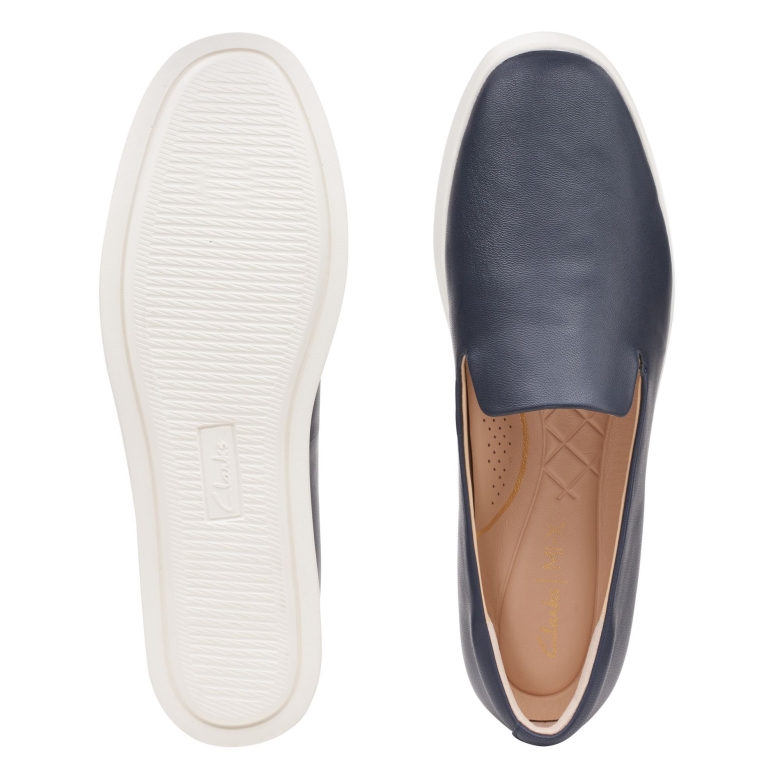 Clarks Marineblaues Leder Ace Lite Lo