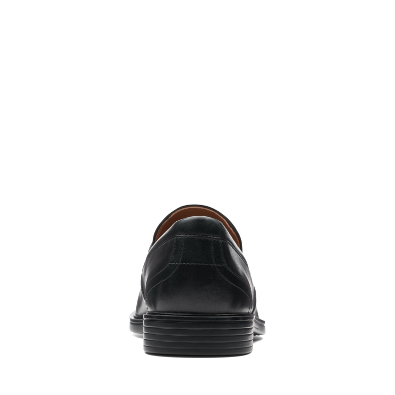 Un Aldric Step Schwarzes Leder Clarks