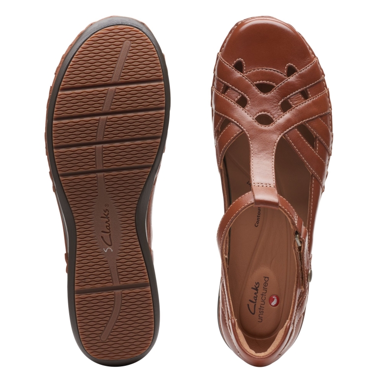 Clarks Dark Tan Lea Appley Way