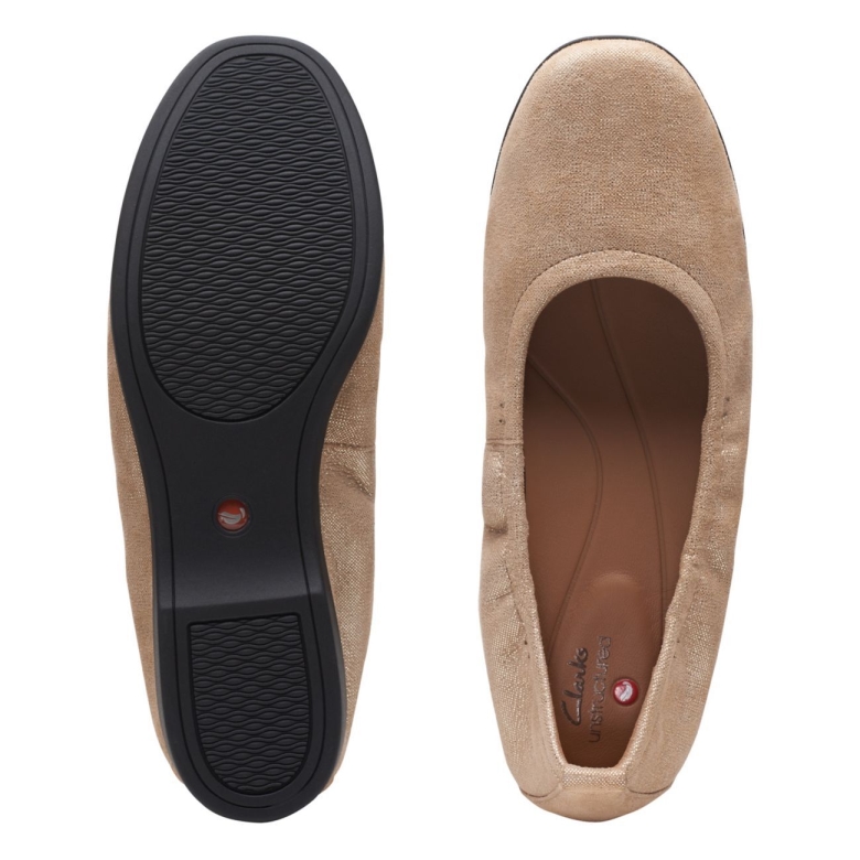 Clarks Un Darcey Vibe Goldmetallic