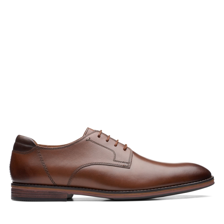 Dunkelbraunes Leder Clarks Citi Stride Walk