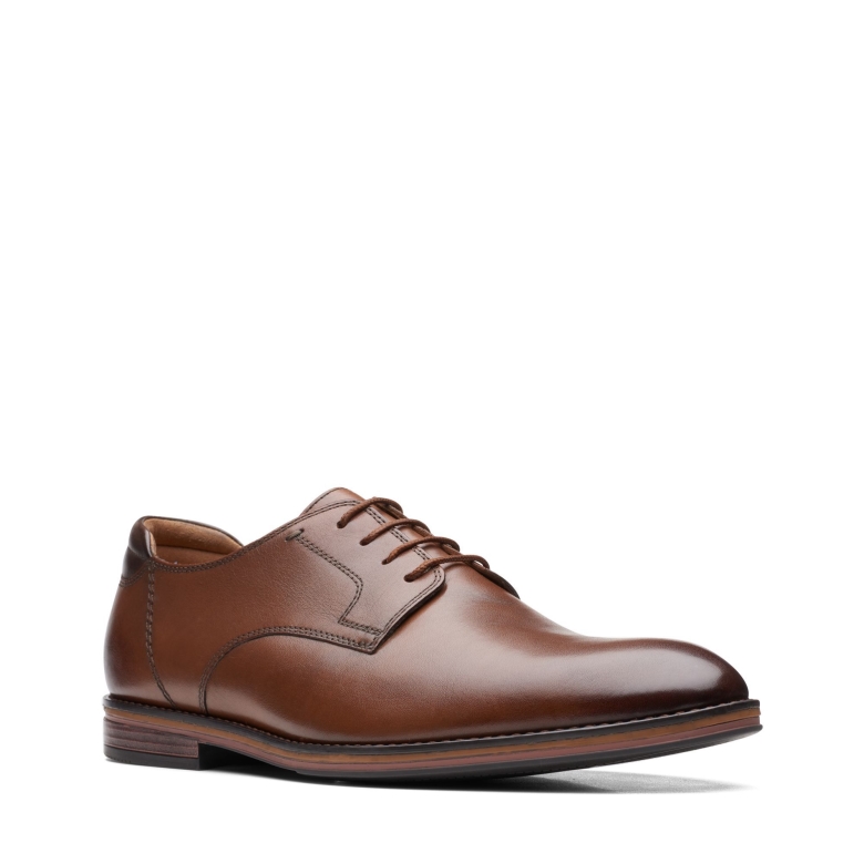 Dunkelbraunes Leder Clarks Citi Stride Walk