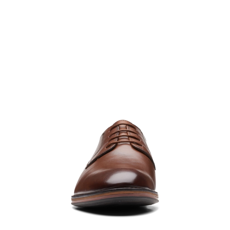 Dunkelbraunes Leder Clarks Citi Stride Walk