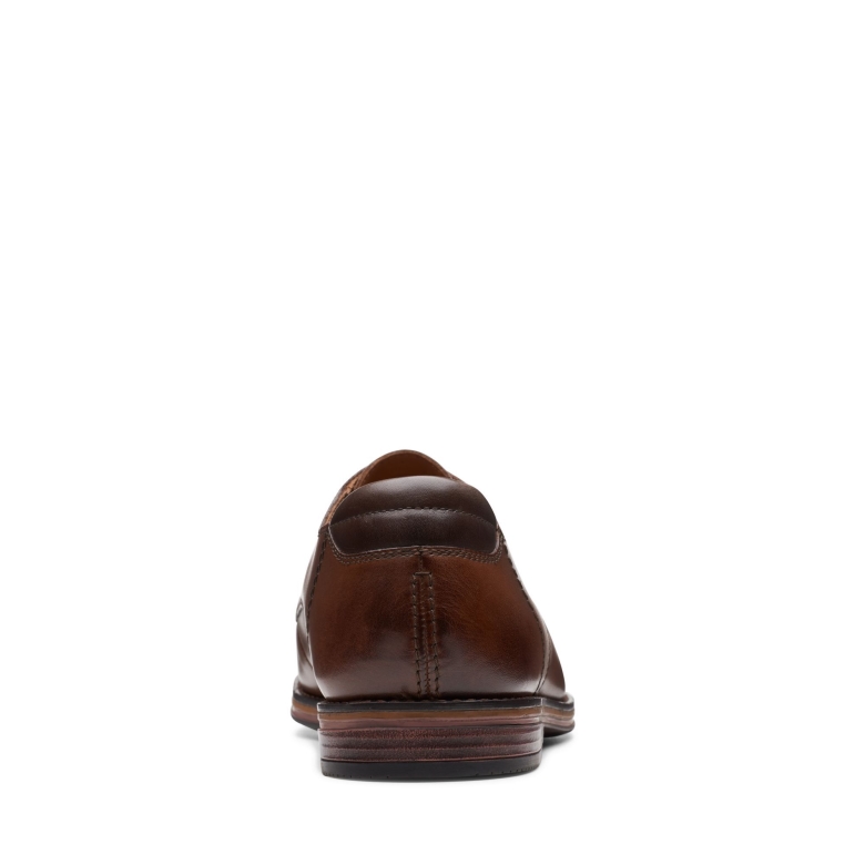 Dunkelbraunes Leder Clarks Citi Stride Walk