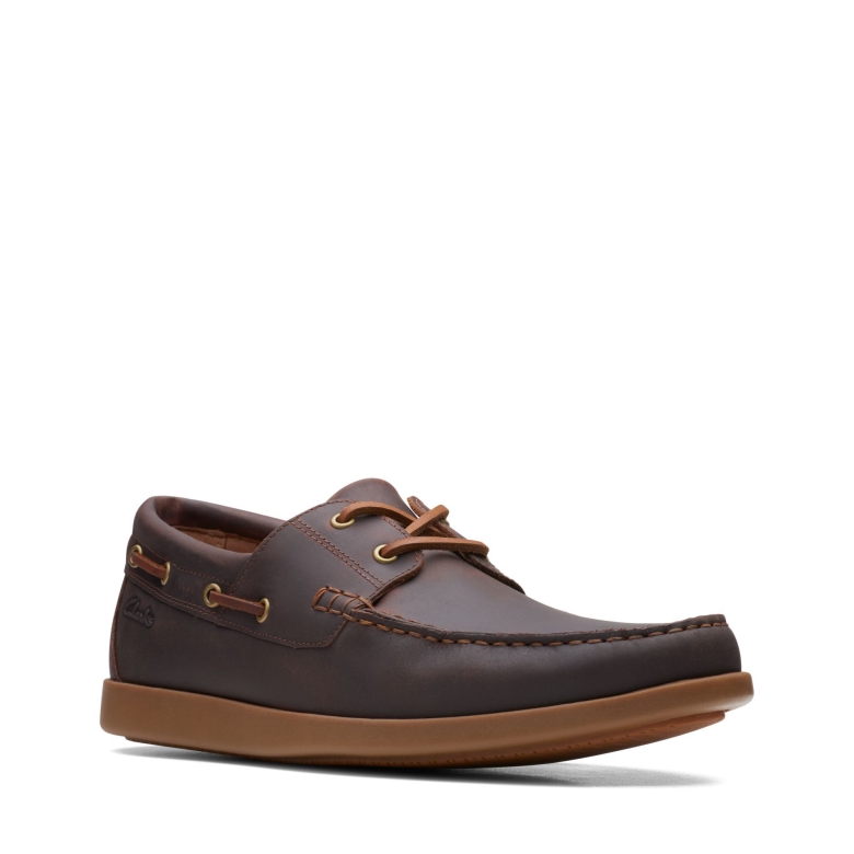 Clarks Ferius Coast Dunkelbraunes Leder