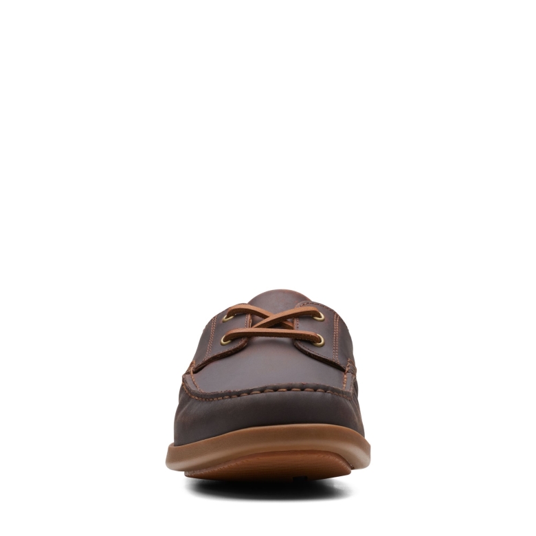 Clarks Ferius Coast Dunkelbraunes Leder
