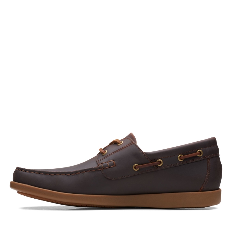 Clarks Ferius Coast Dunkelbraunes Leder