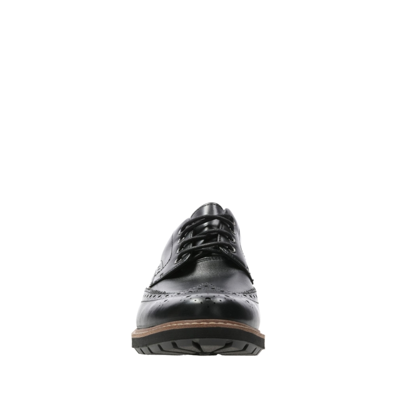 Clarks Batcombe Flügel Aus Schwarzem Leder