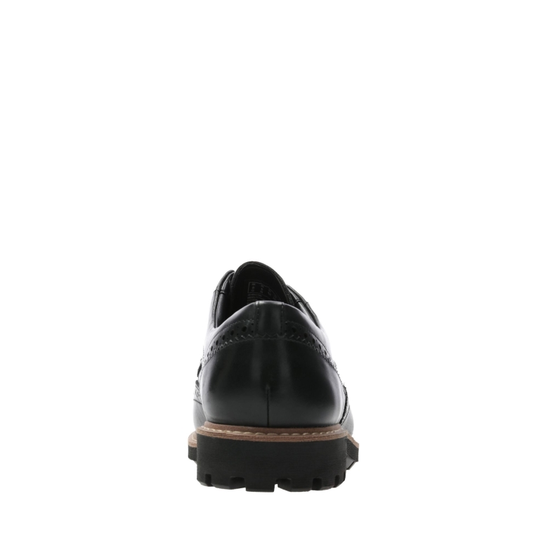 Clarks Batcombe Flügel Aus Schwarzem Leder