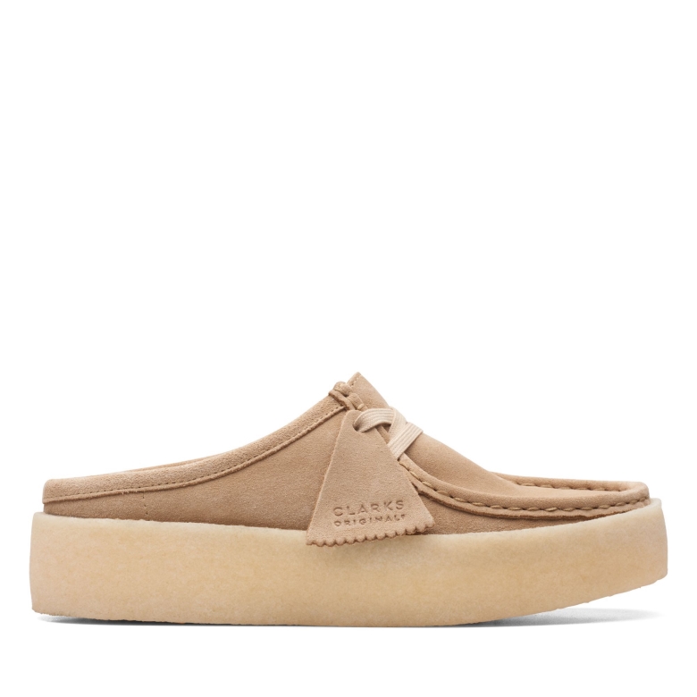 Wallabee Cup Lo Clarks Hellbraun Wliniert