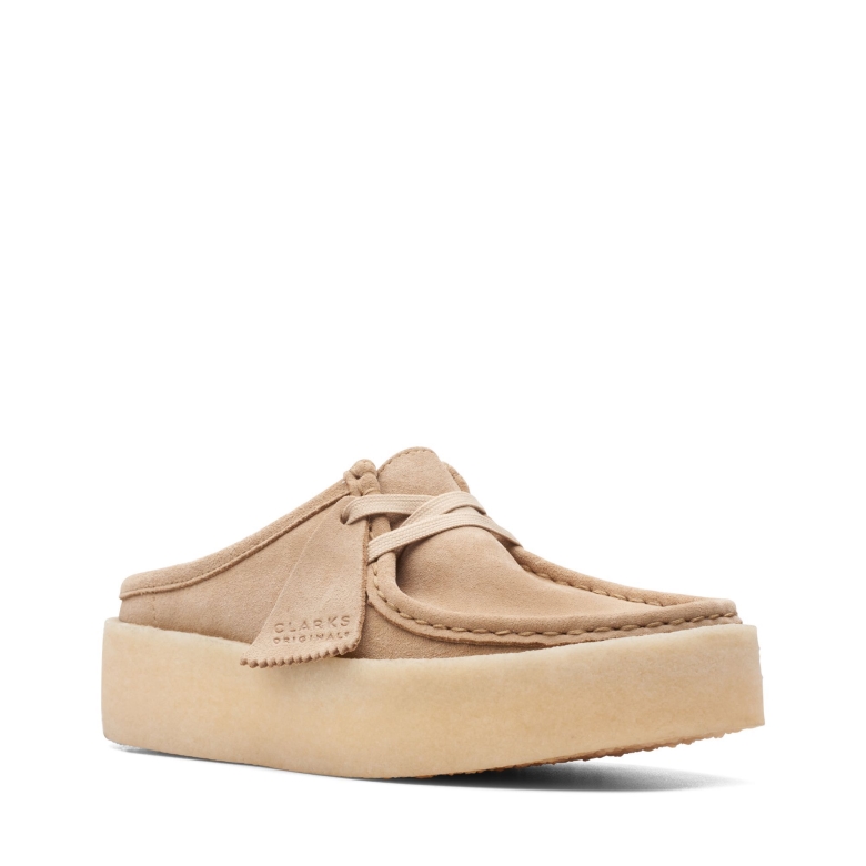 Wallabee Cup Lo Clarks Hellbraun Wliniert