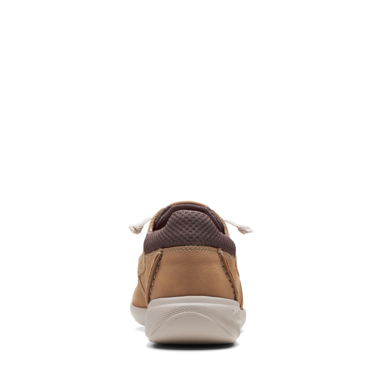 Dunkelsandfarbenes Nubukleder Clarks Gorwmoc