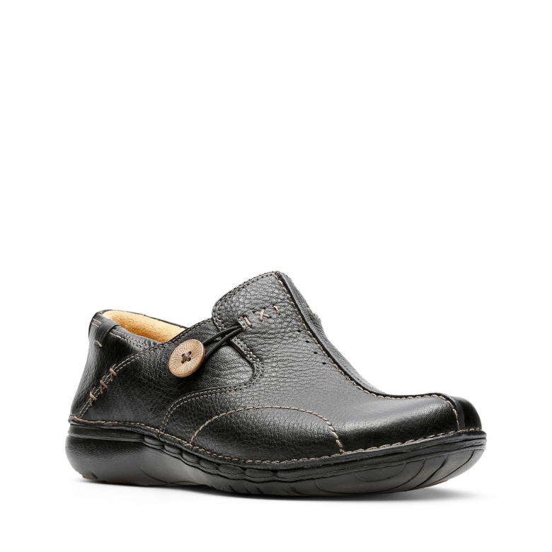 Un Loop Clarks Schwarzes Leder