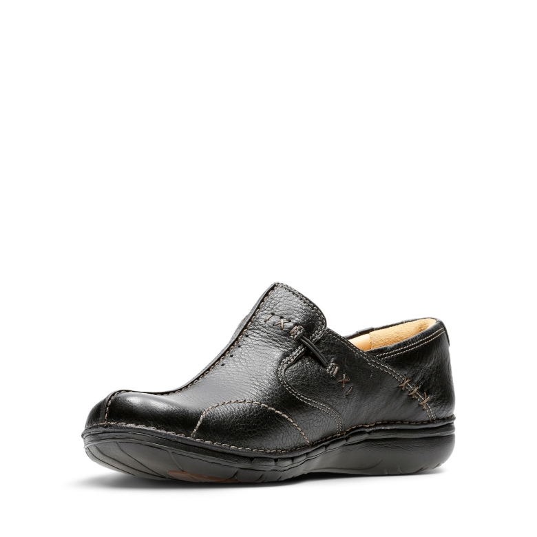 Un Loop Clarks Schwarzes Leder