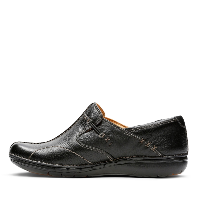 Un Loop Clarks Schwarzes Leder