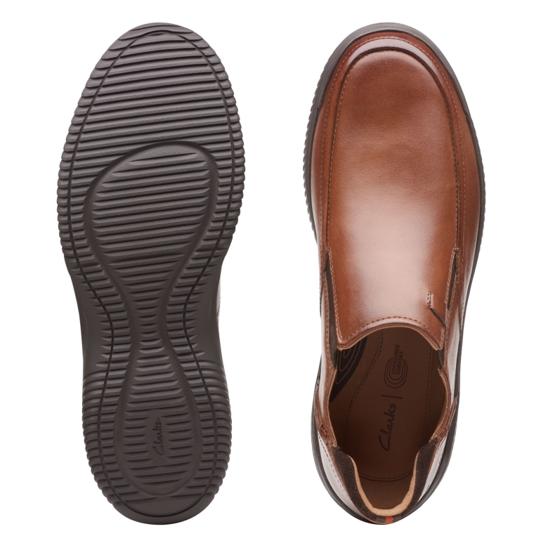 Clarks Donaway Step Dunkelbraunes Leder