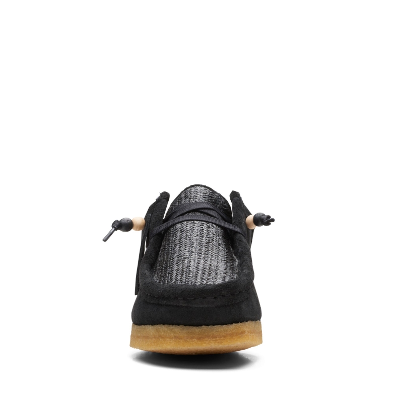 Wallabee Clarks Aus Schwarzem Bast